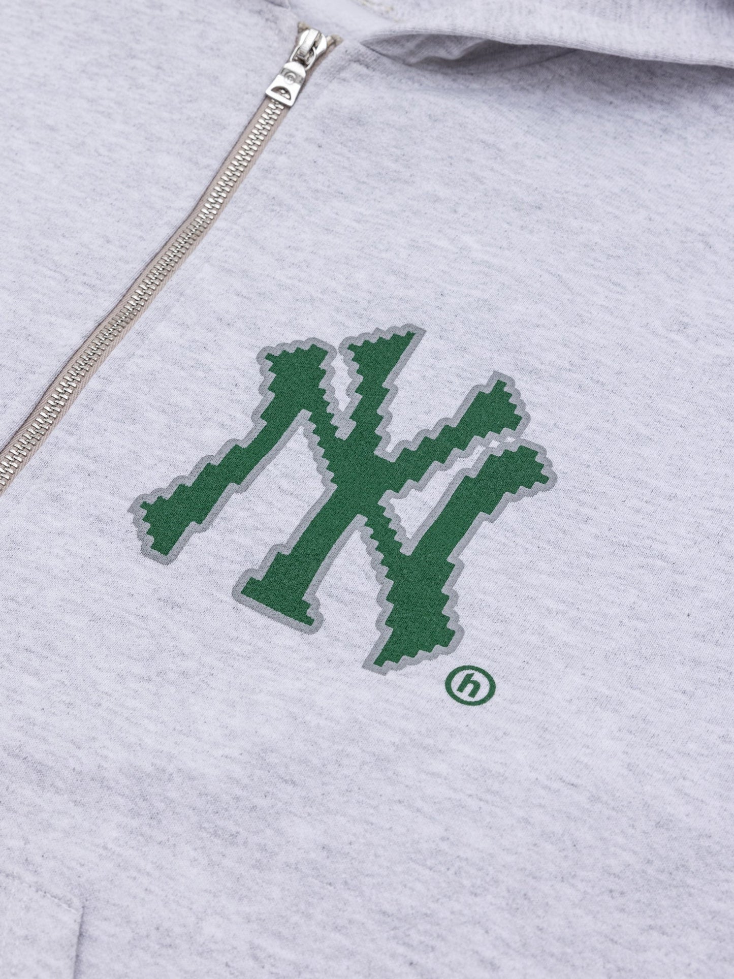 New York Yankees x Hidden NY Pixelated NY Zip Hoodie Heather Grey