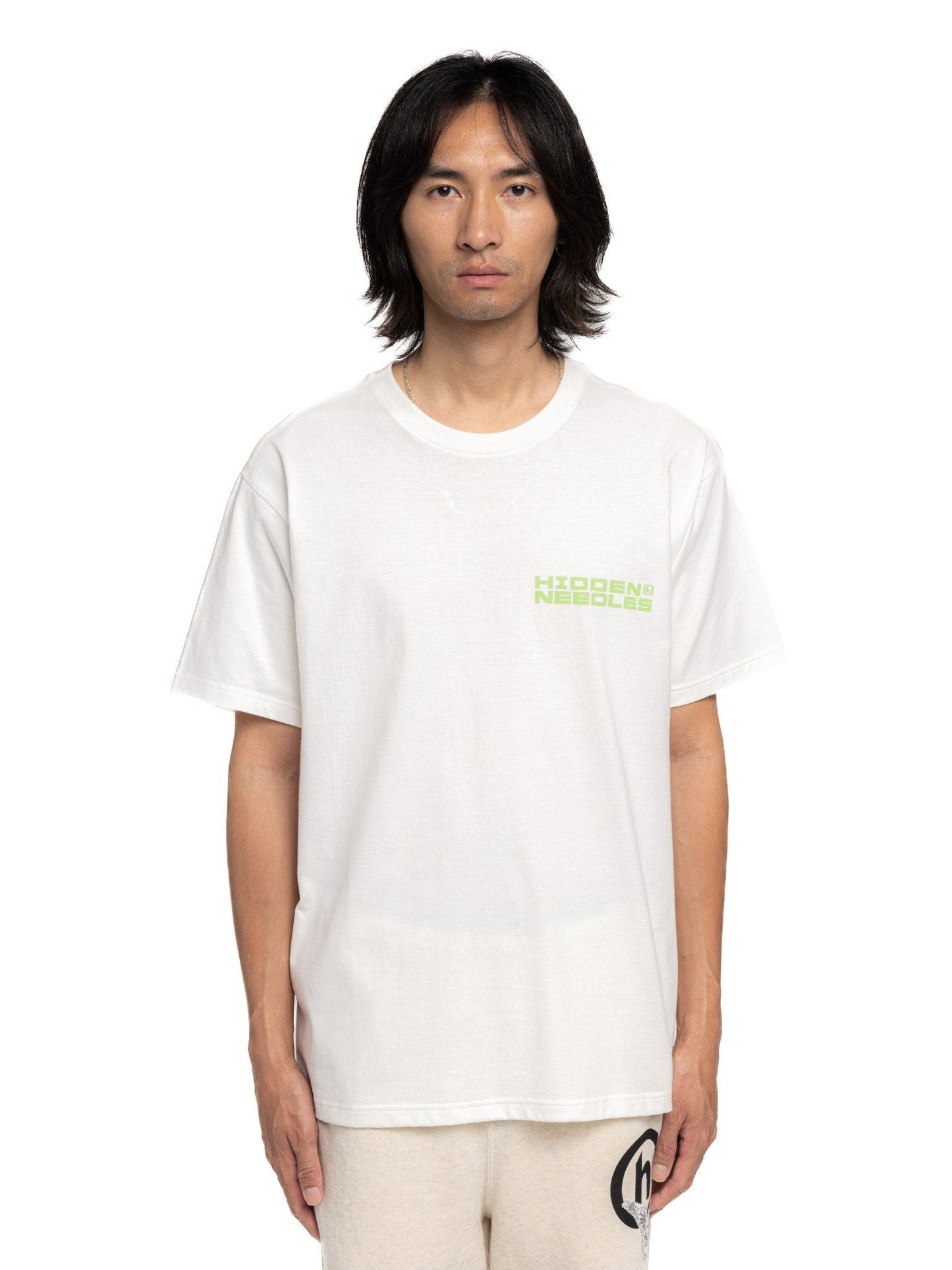 Hidden NY x Needles Pixel Butterfly Tee Off White