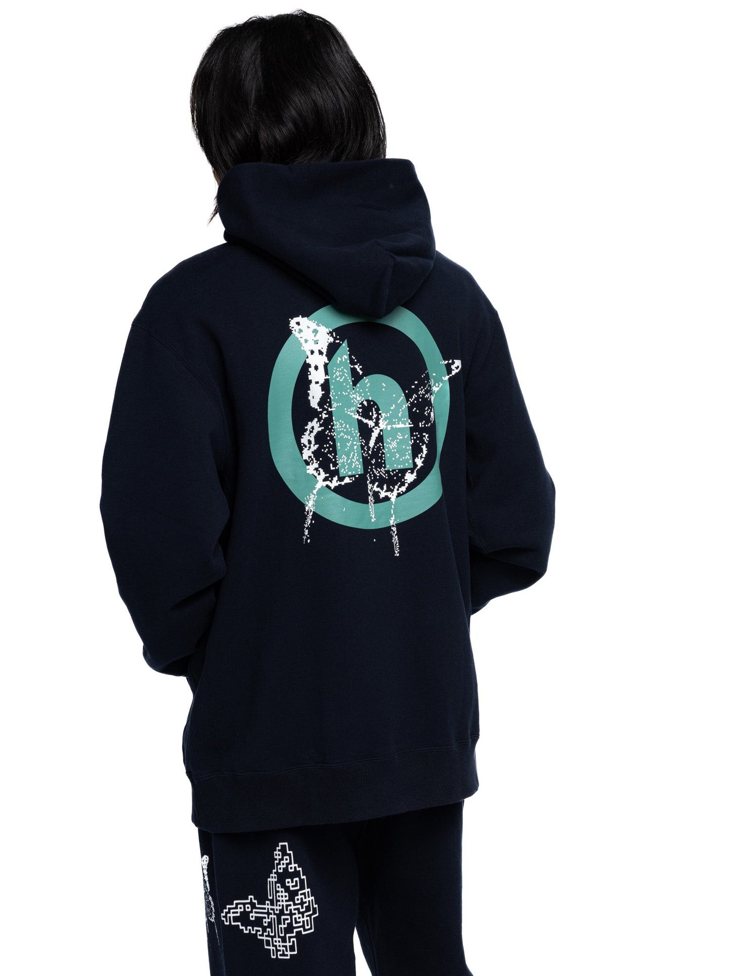 Hidden NY x Needles H Logo Pixel Butterfly Hoodie Navy