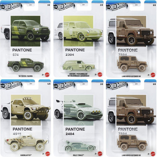 Hot Wheels Silver Series - Pantone Mix 2 - Complete Set of 6 Including Chase - JKY47 (PRE-ORDER JULY 2026)