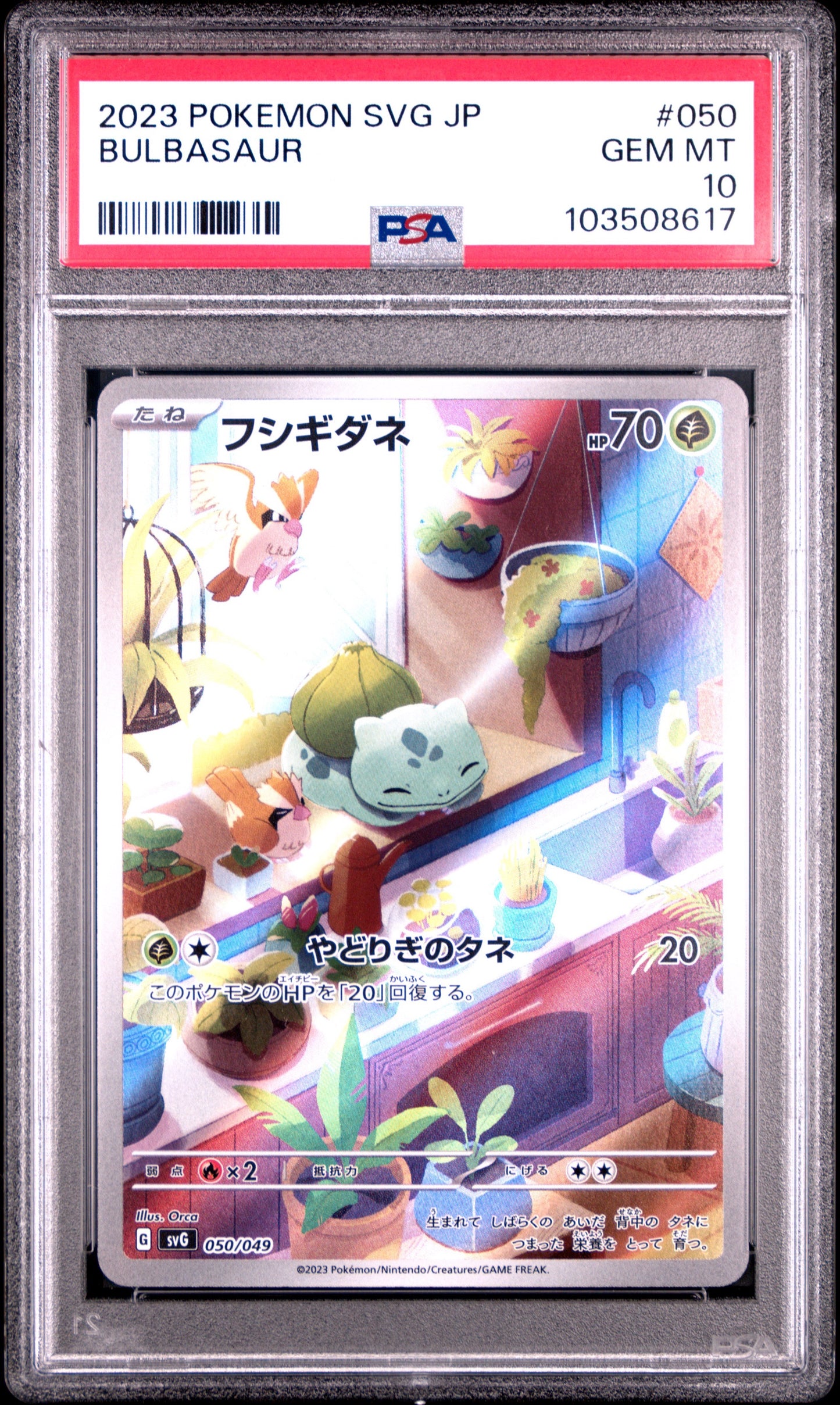 2023 Pokemon Japanese SVG - Bulbasaur #050 - Special Deck Set Art Rare - PSA Graded Card