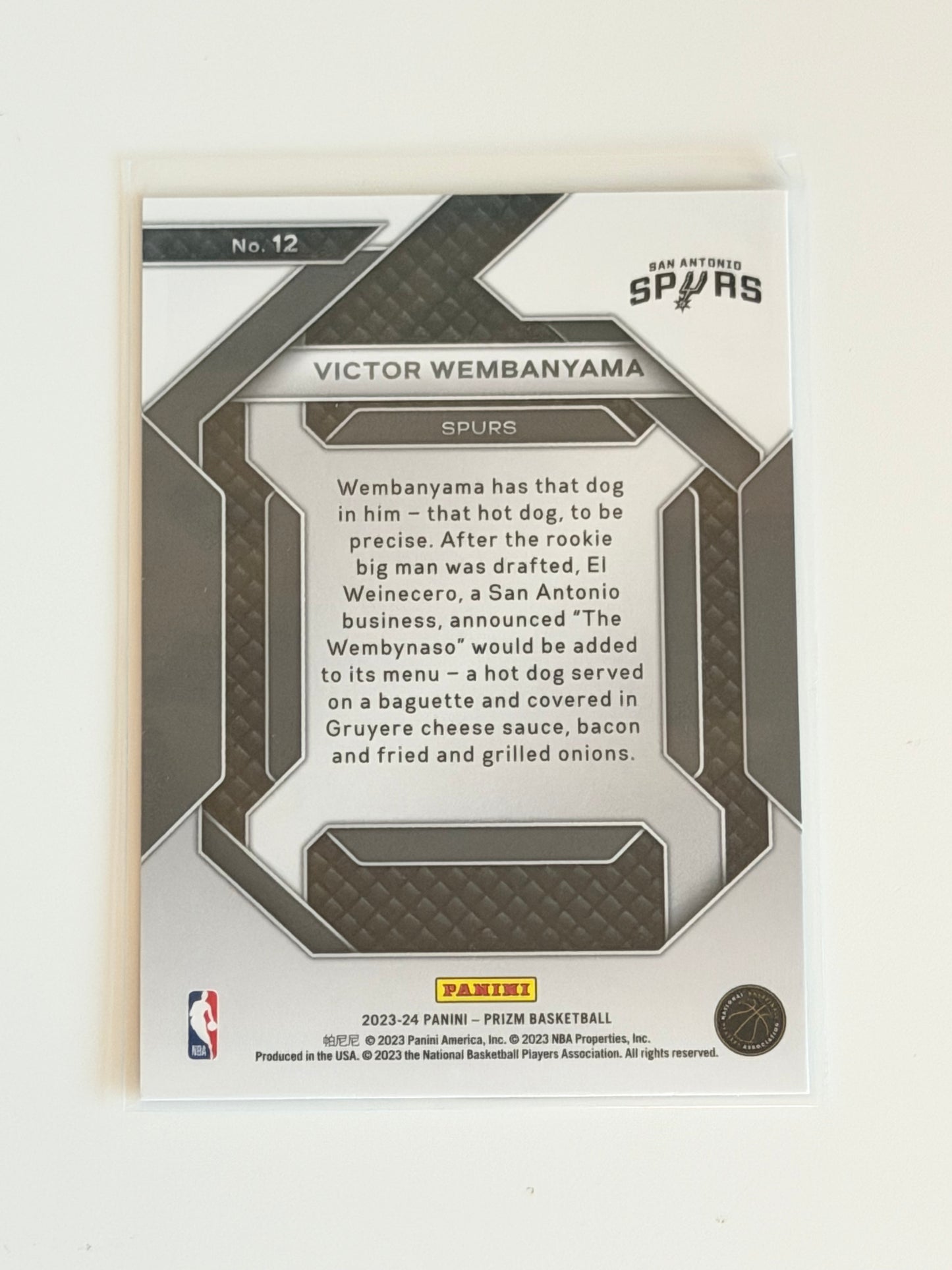 2023-24 Panini Prizm -  Victor Wembanyama - Emergent - Rookie Card - #12