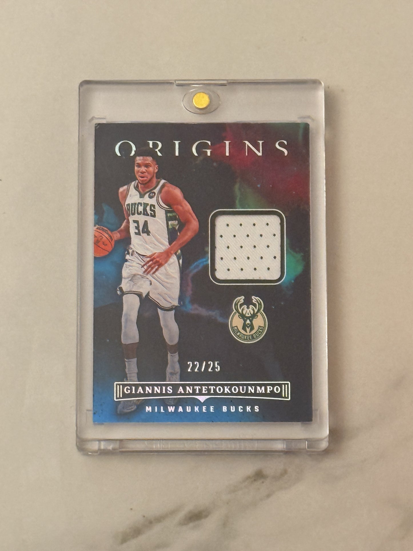 2022  Origins - Giannis Antetokounmpo - Game Worn Patch - Numbered to /25 - OM-GAM