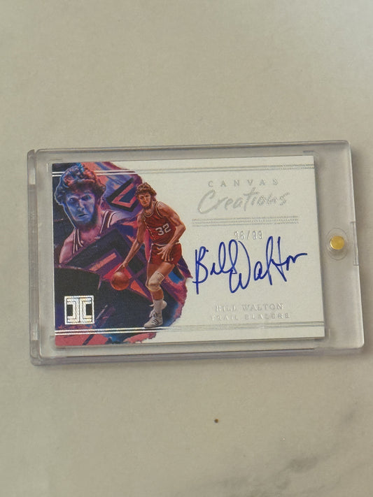 2022 Impeccable - Bill Walton - Canvas Creations On-Card Autograph - Numbered to /99 - CCS-BWL