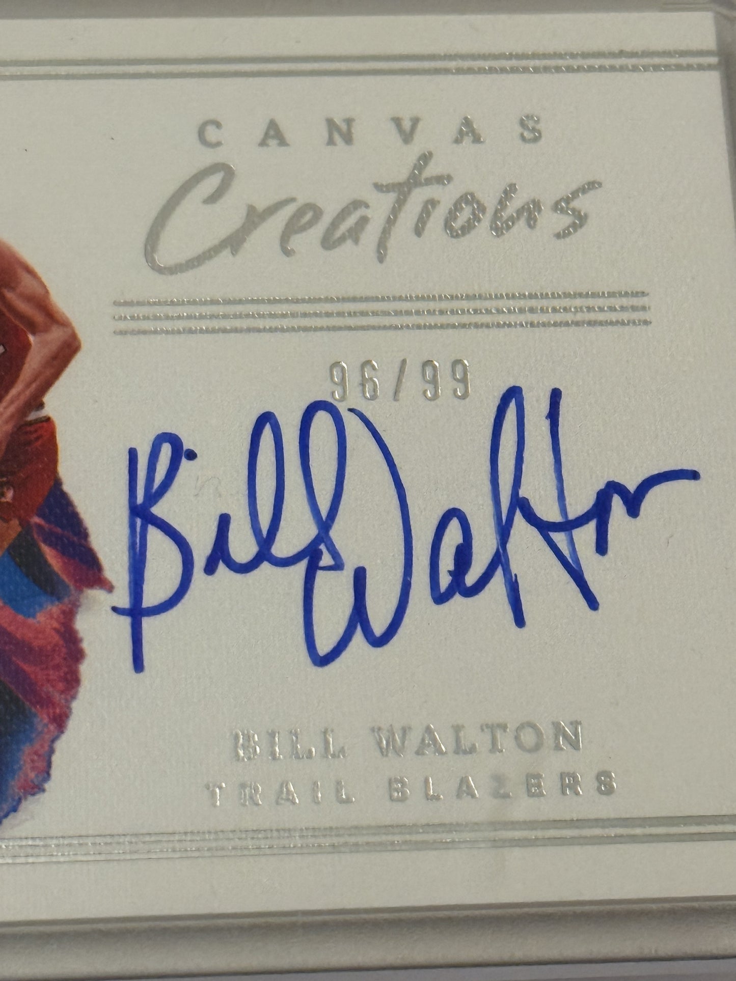 2022 Impeccable - Bill Walton - Canvas Creations On-Card Autograph - Numbered to /99 - CCS-BWL