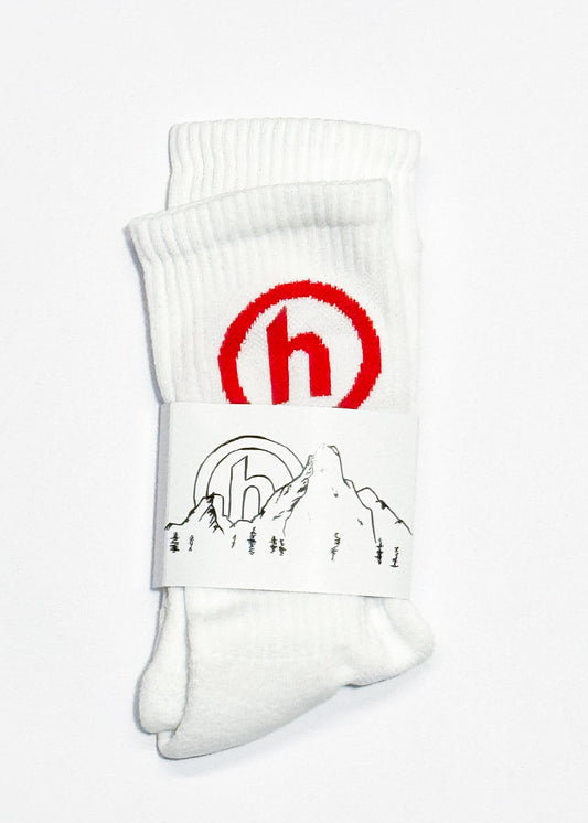 Hidden NY White/Red Classic Socks