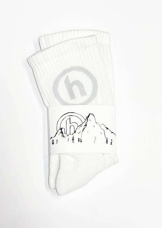 Hidden NY White/Silver Classic Socks