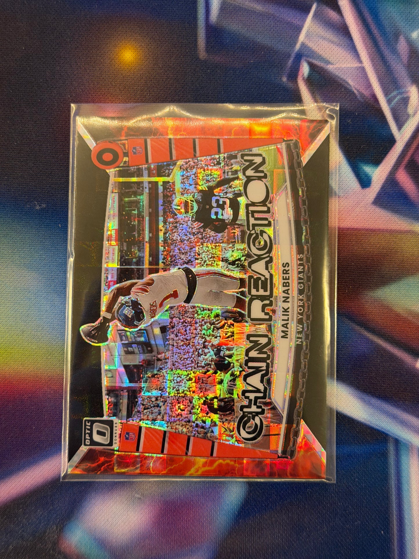 2025 NFL Panini Donruss Optic - Malik Nabers Chain Reaction Black Pandora Limited to /149 - Giants - Raw Ungraded Card