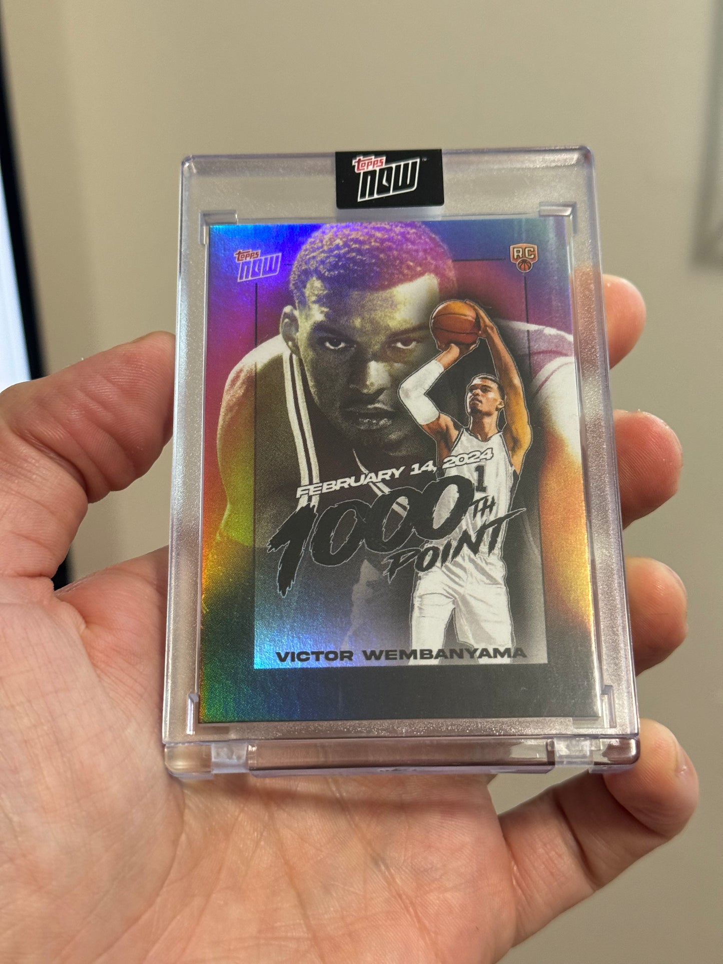 Victor Wembanyama - 2023-24 TOPPS NOW® Encased Basketball Card