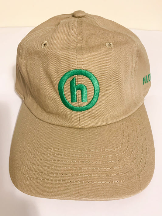 Hidden NY Beige Green Logo Hat