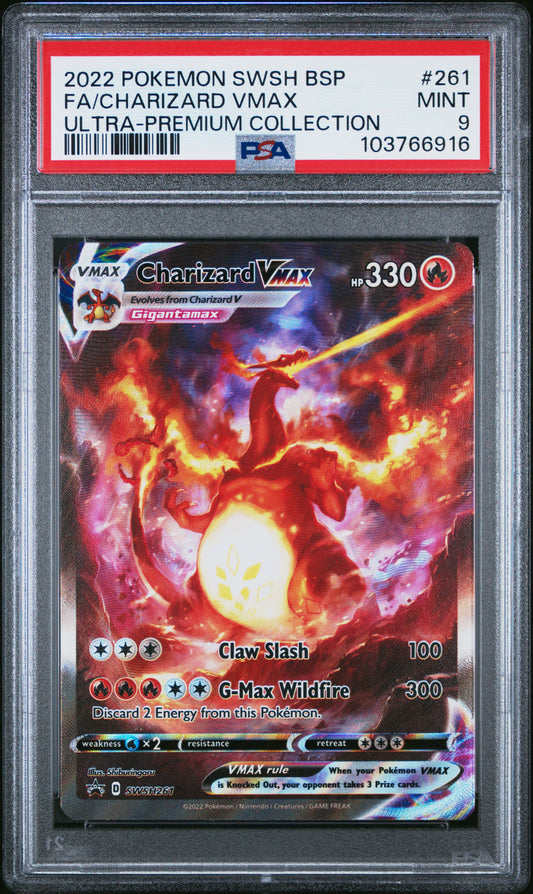2022 Pokemon Sword & Shield - Charizard VMAX SWSH261 - UPC Promo - PSA Graded Card