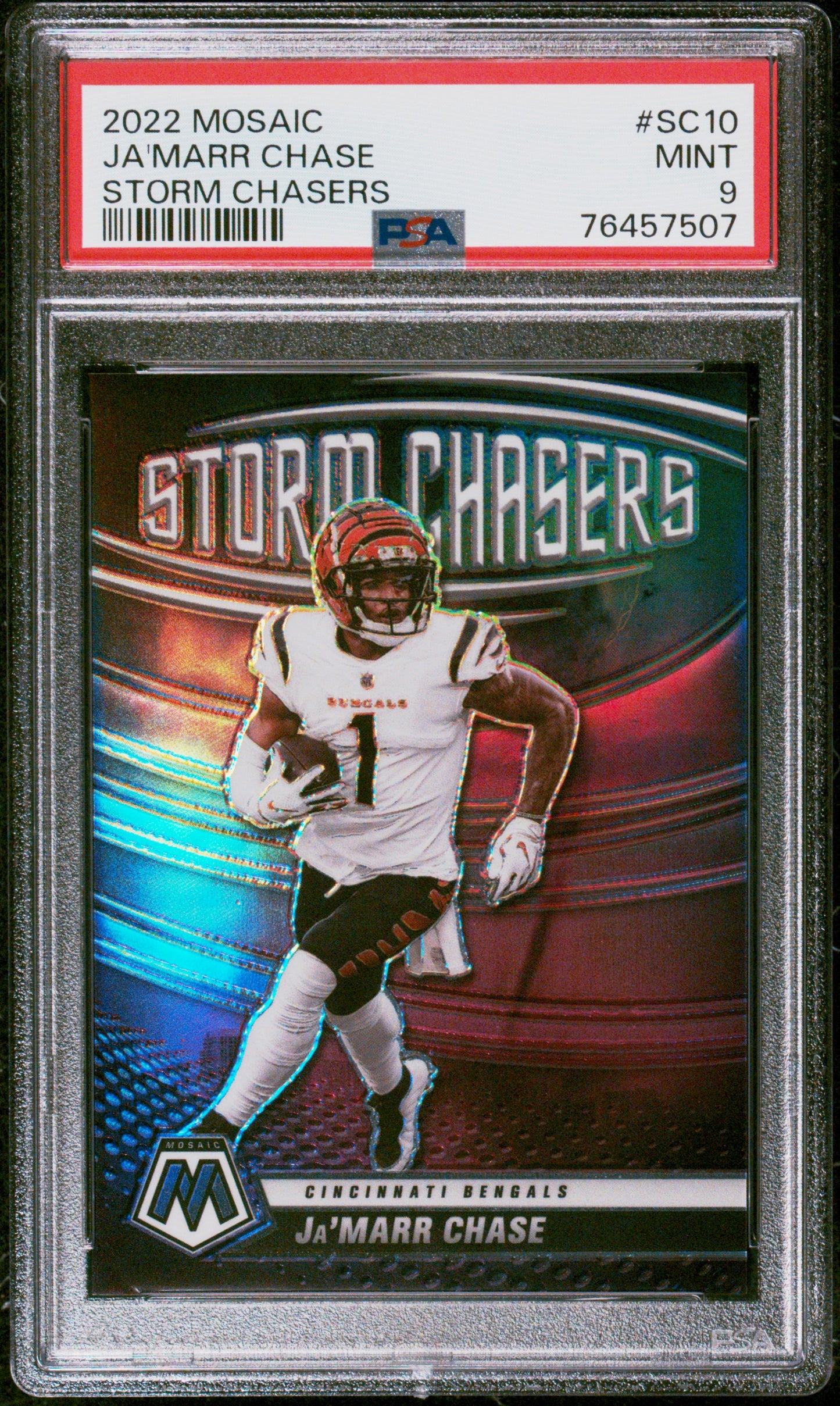 2022 Panini Mosaic - Ja'Marr Chase - Storm Chasers #SC-10 - SSP - PSA Graded Card