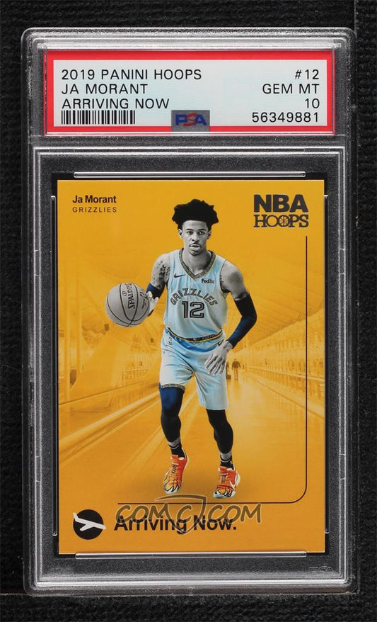 2019 Panini Hoops - Ja Morant - Arriving Now - Rookie Card - #12 - PSA Graded Card
