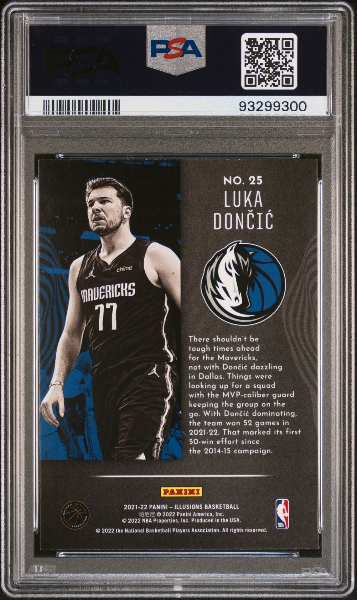 2021 Illusions - Luka Doncic - TOUGH - #25 - PSA Graded Card