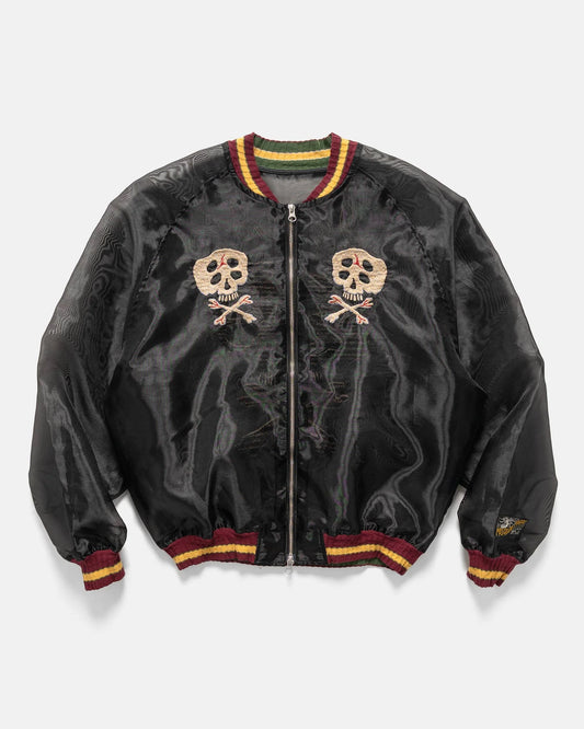 Kapital: Sheer Pearl Souvenir Jkt (Rain Skull) - Black - K240LJ147