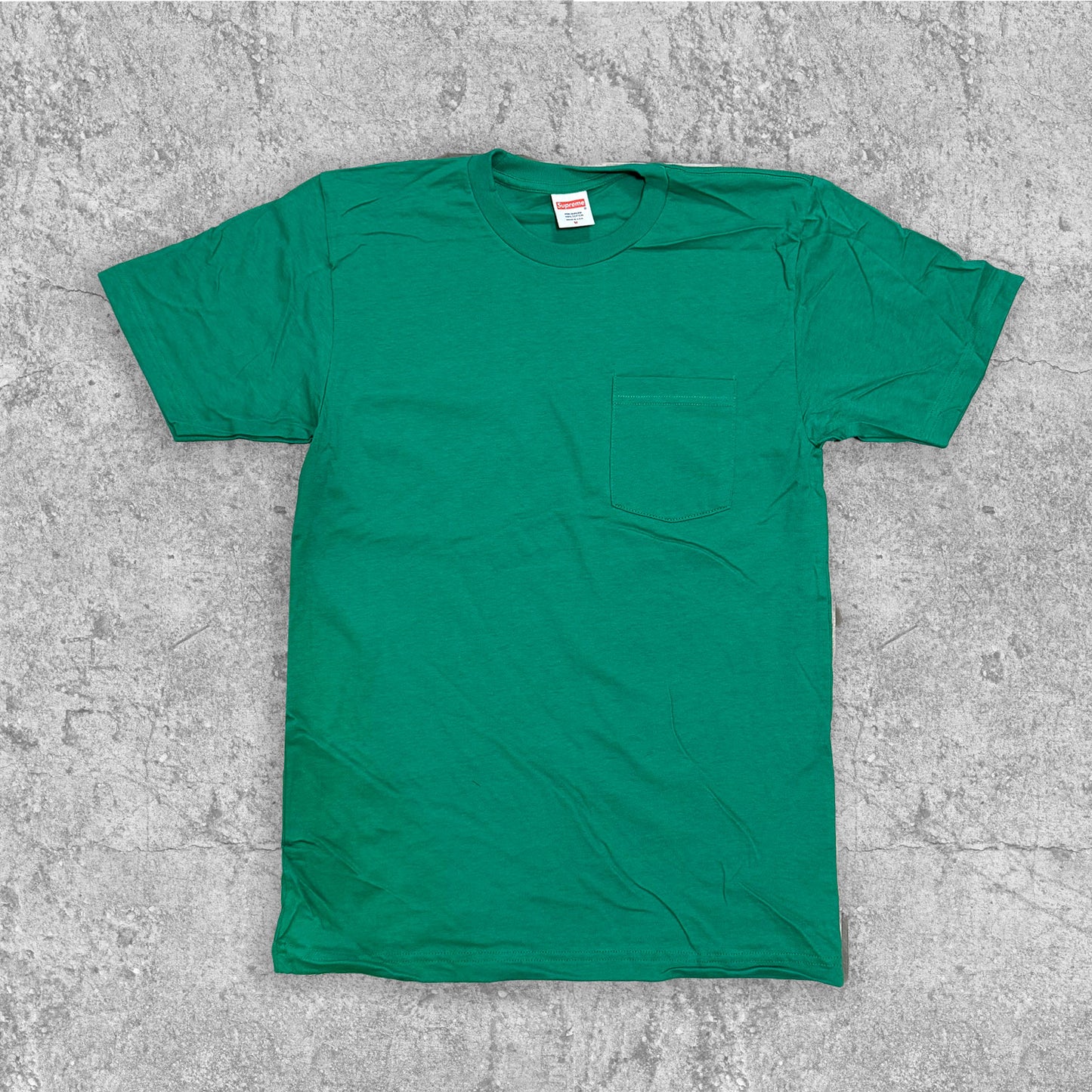 SUPREME SHORT SLEEVE BLANK POCKET TSHIRT KELLY GREEN