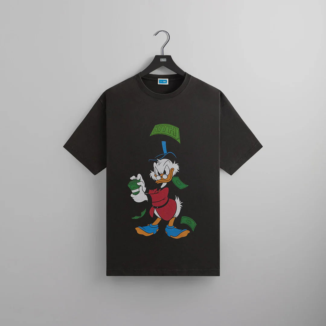 DIsney | Kith For Donald Duck Scrooge Dollar Vintage Tee Black