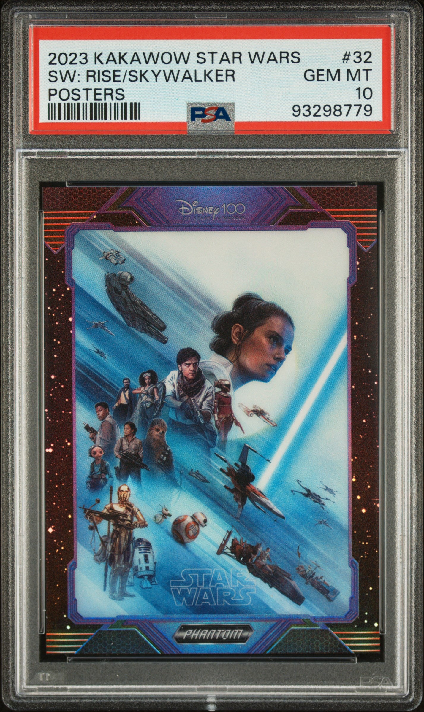 2023 Kakawow Phantom Disney 100 Star Wars Posters 32 Star Wars: The Rise Of Skywalker - PSA 10 - Numbered to /125