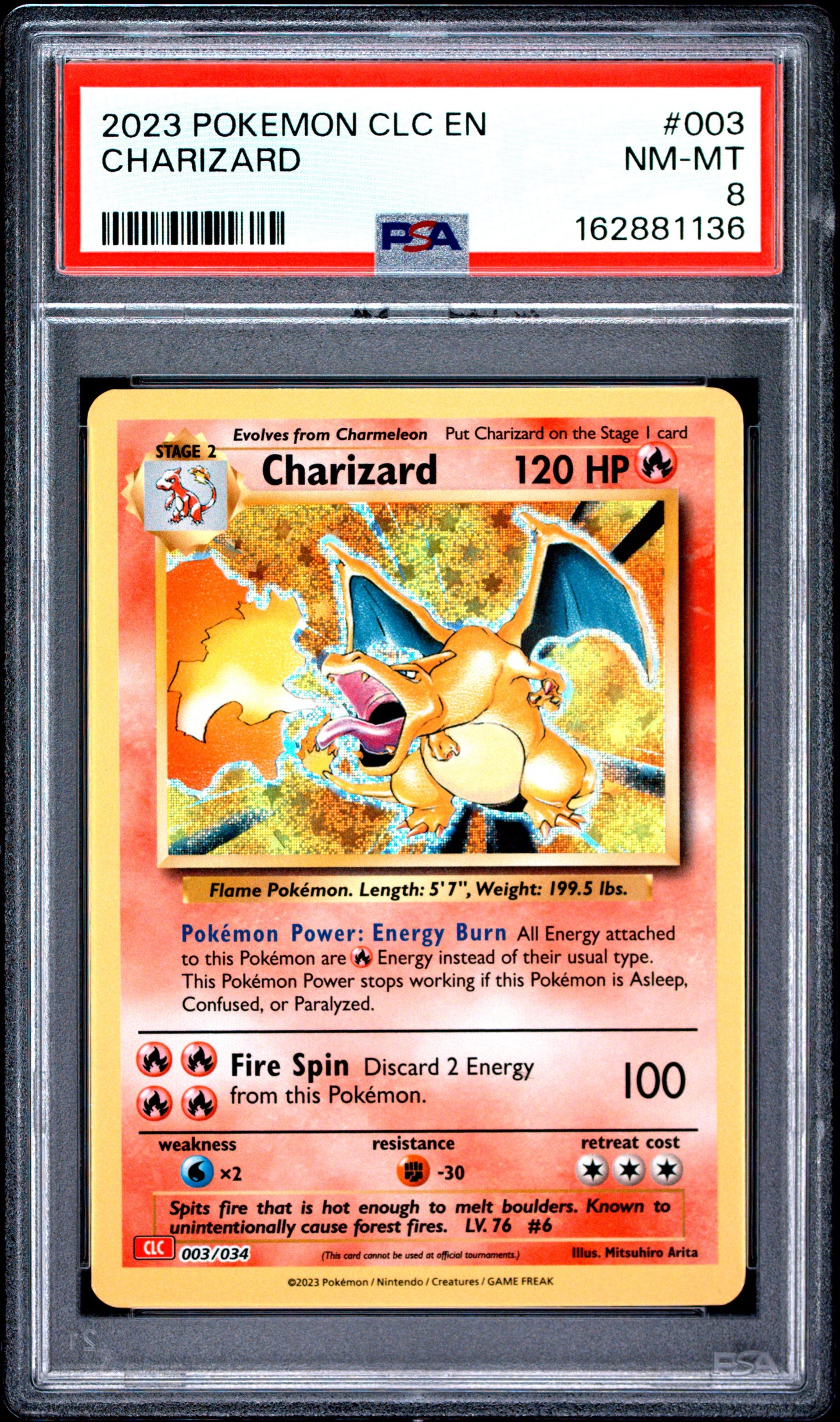 2023 Pokemon CLC - Trading Card Game Classic Charizard #003 PSA 8
