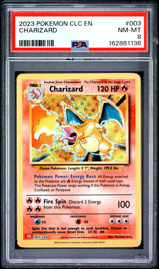 2023 Pokemon CLC - Trading Card Game Classic Charizard #003 PSA 8
