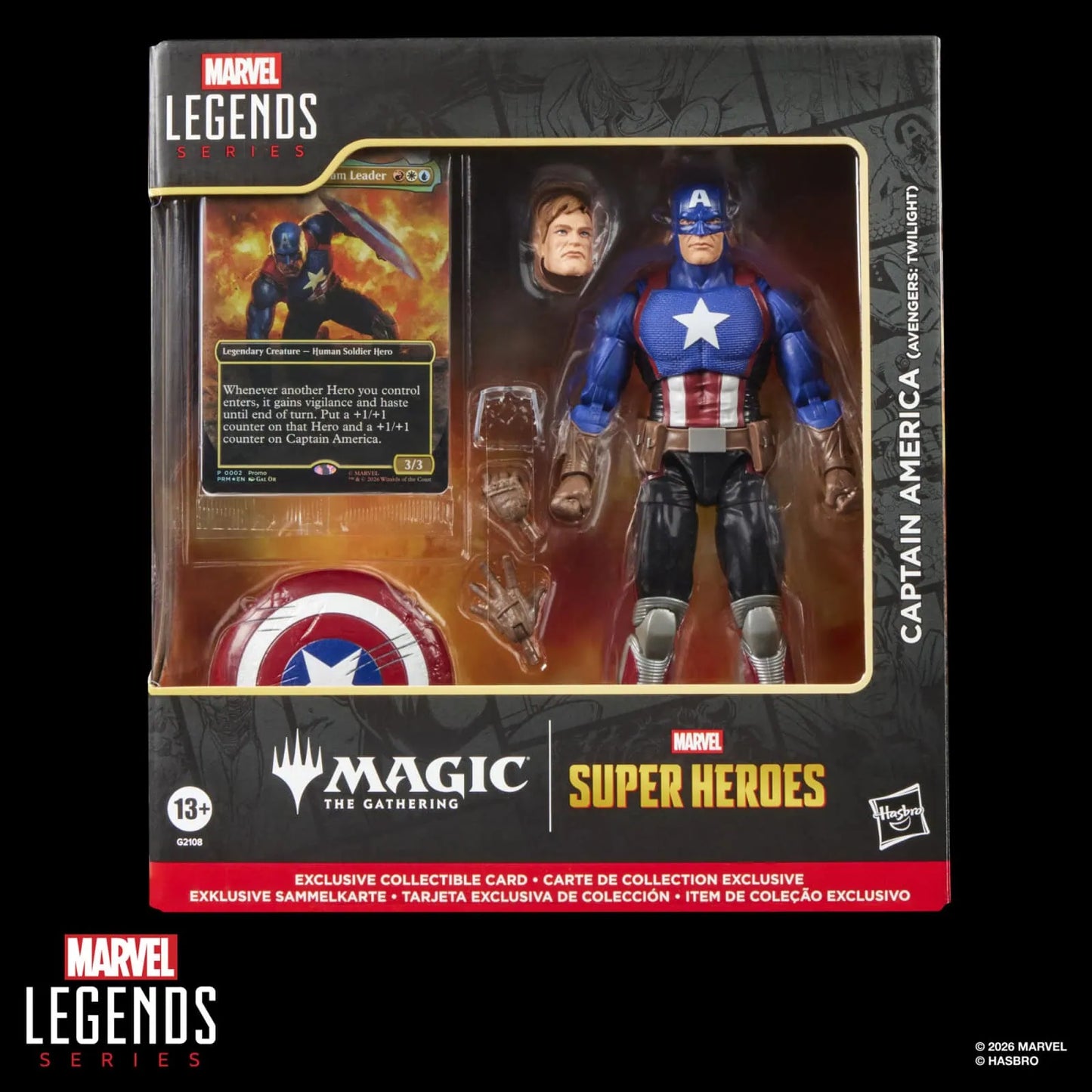 Marvel Legends x Magic: The Gathering - Set of 3 Figures + Promo Cards - Captain America, Doctor Doom 2099, Malice (PRE-ORDER FALL 2026)