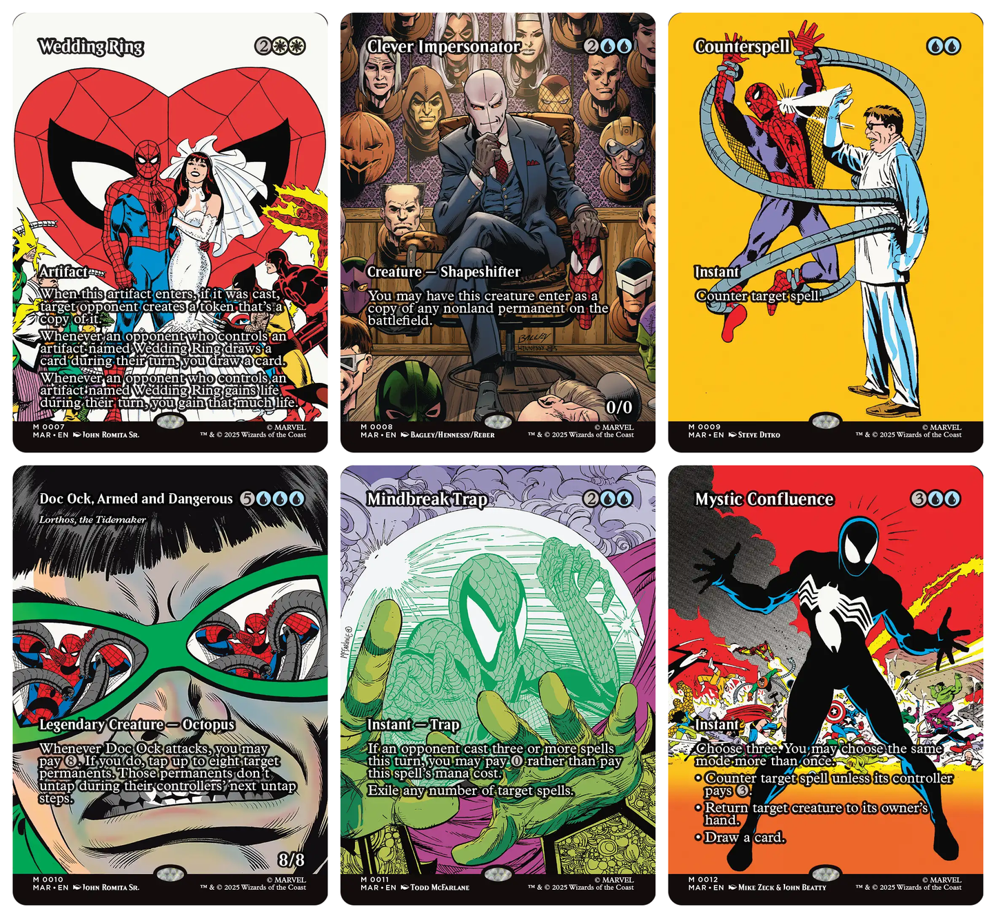 Magic The Gathering x Marvel Spider-Man Source Material - NORMAL Complete Set of 40 Cards