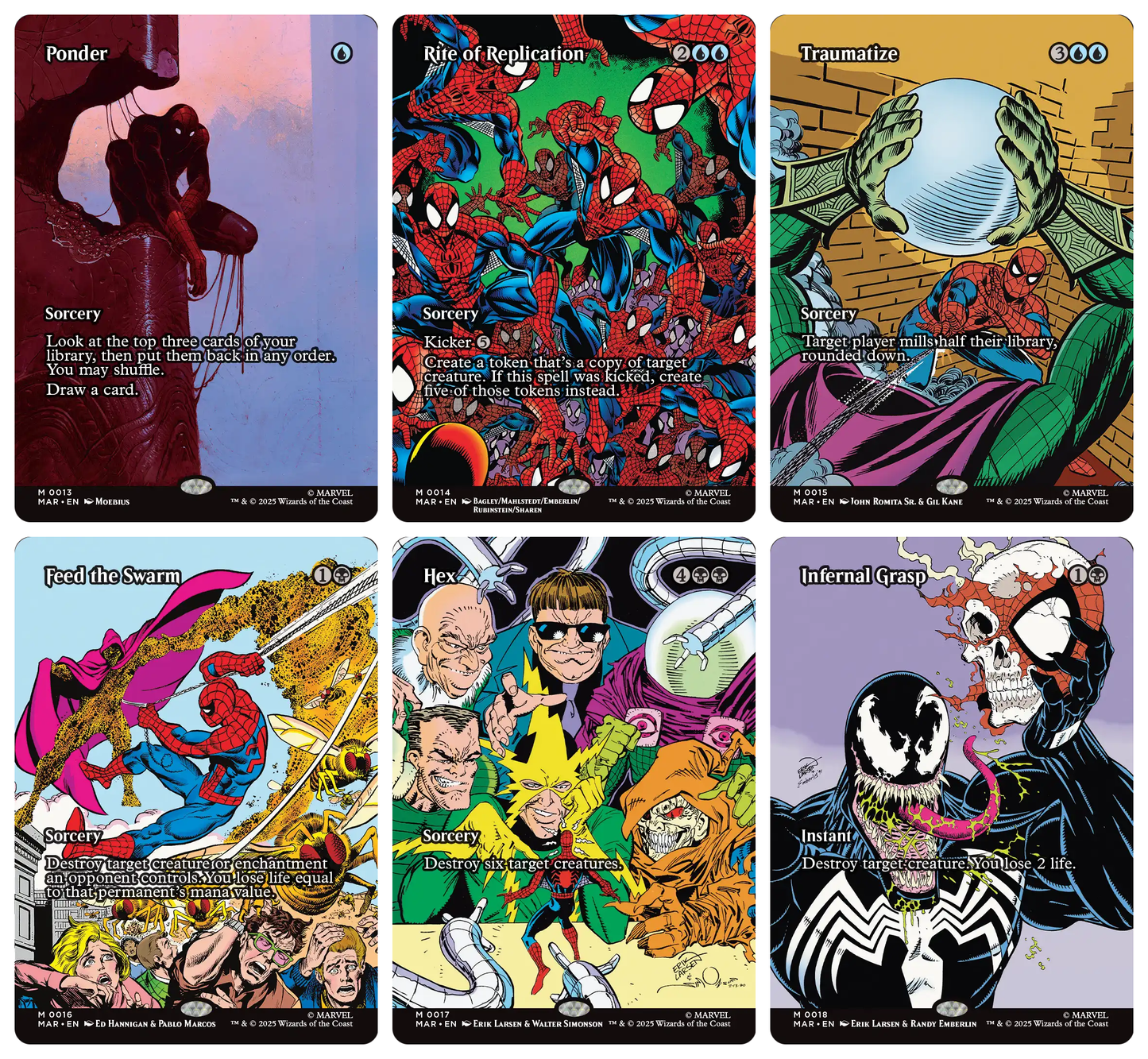 Magic The Gathering x Marvel Spider-Man Source Material - NORMAL Complete Set of 40 Cards