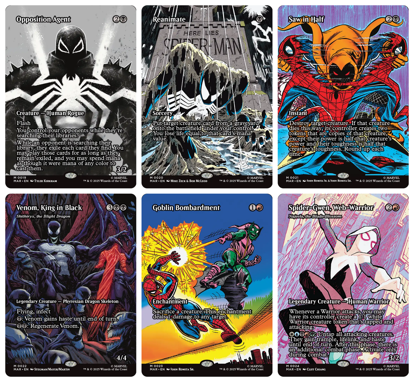 Magic The Gathering x Marvel Spider-Man Source Material - NORMAL Complete Set of 40 Cards