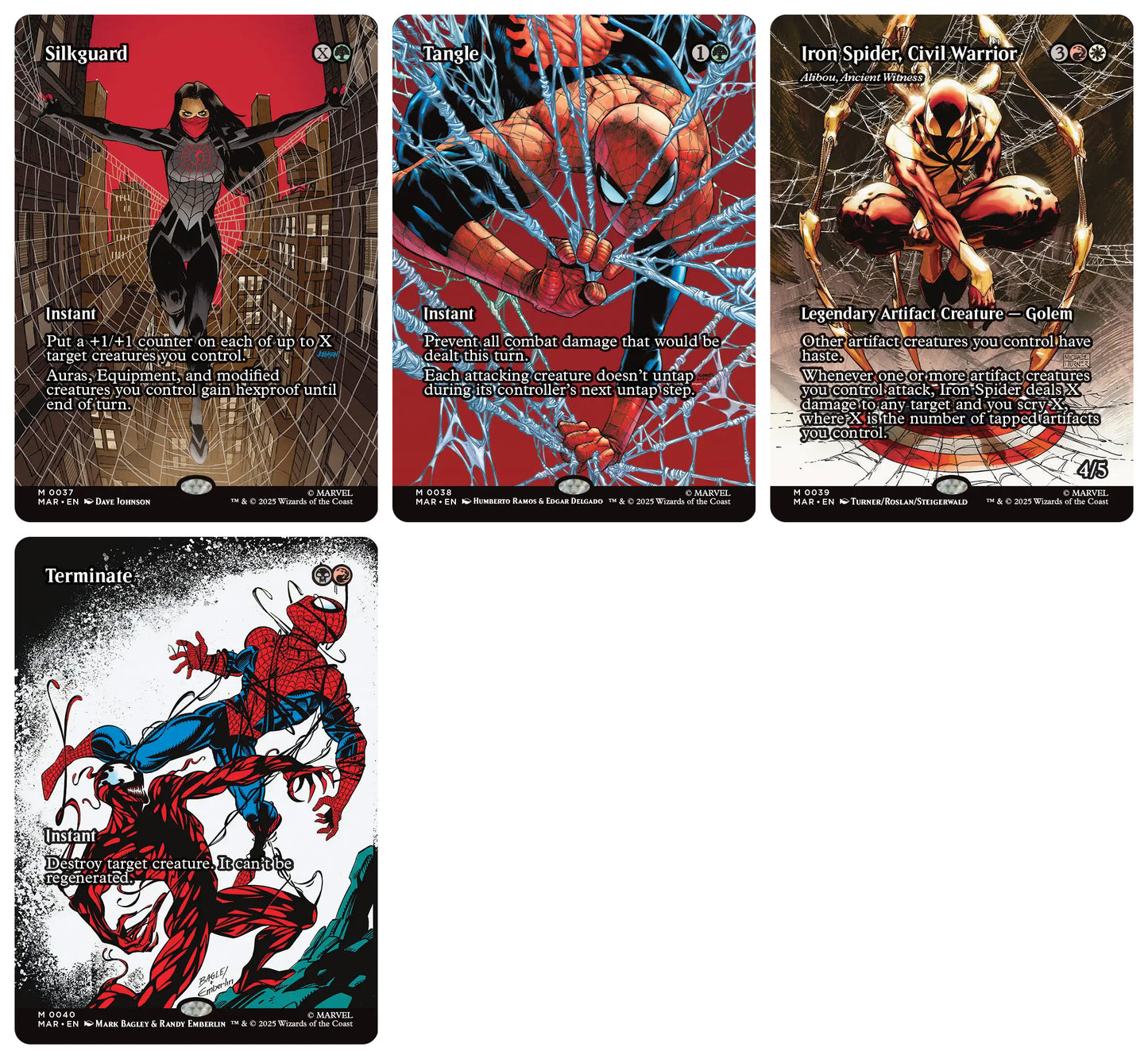 Magic The Gathering x Marvel Spider-Man Source Material - NORMAL Complete Set of 40 Cards