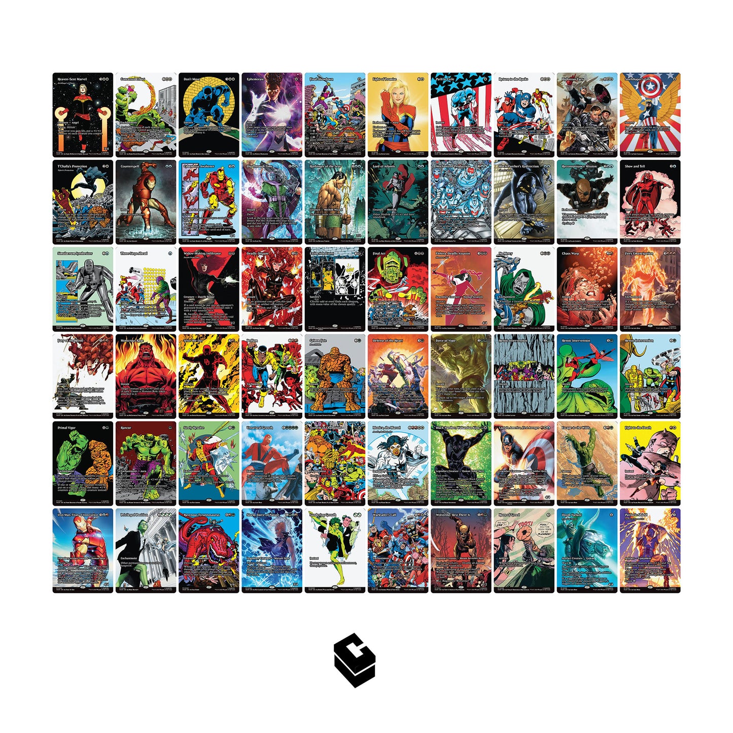 Magic The Gathering x Marvel Super Heroes Source Material  - NORMAL Complete Set of 60 Cards