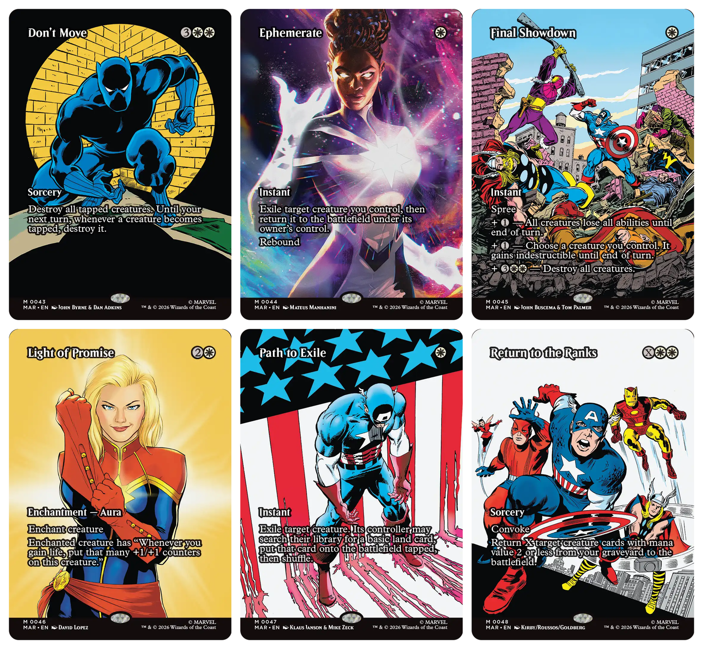 Magic The Gathering x Marvel Super Heroes Source Material  - NORMAL Complete Set of 60 Cards