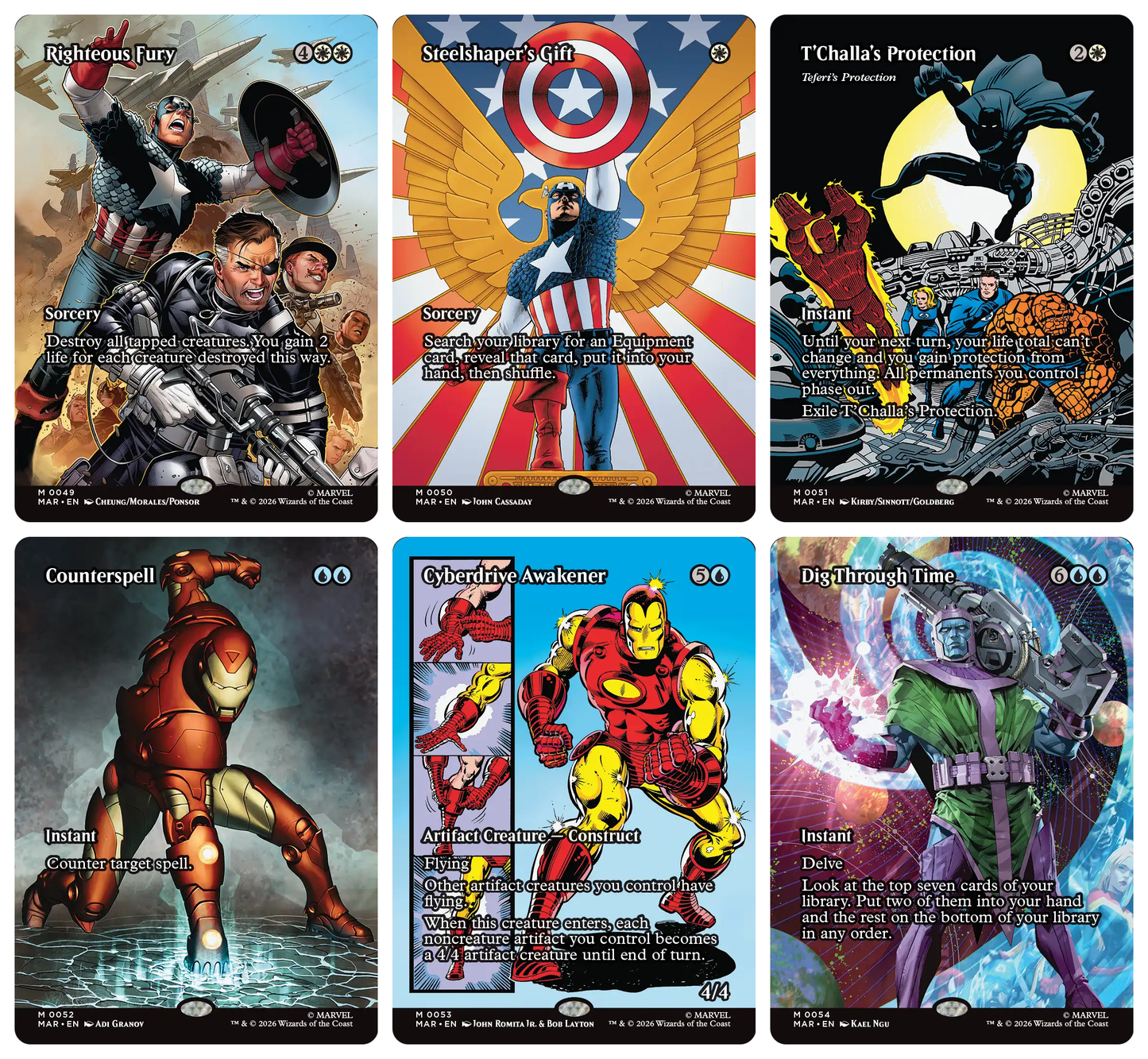 Magic The Gathering x Marvel Super Heroes Source Material  - NORMAL Complete Set of 60 Cards