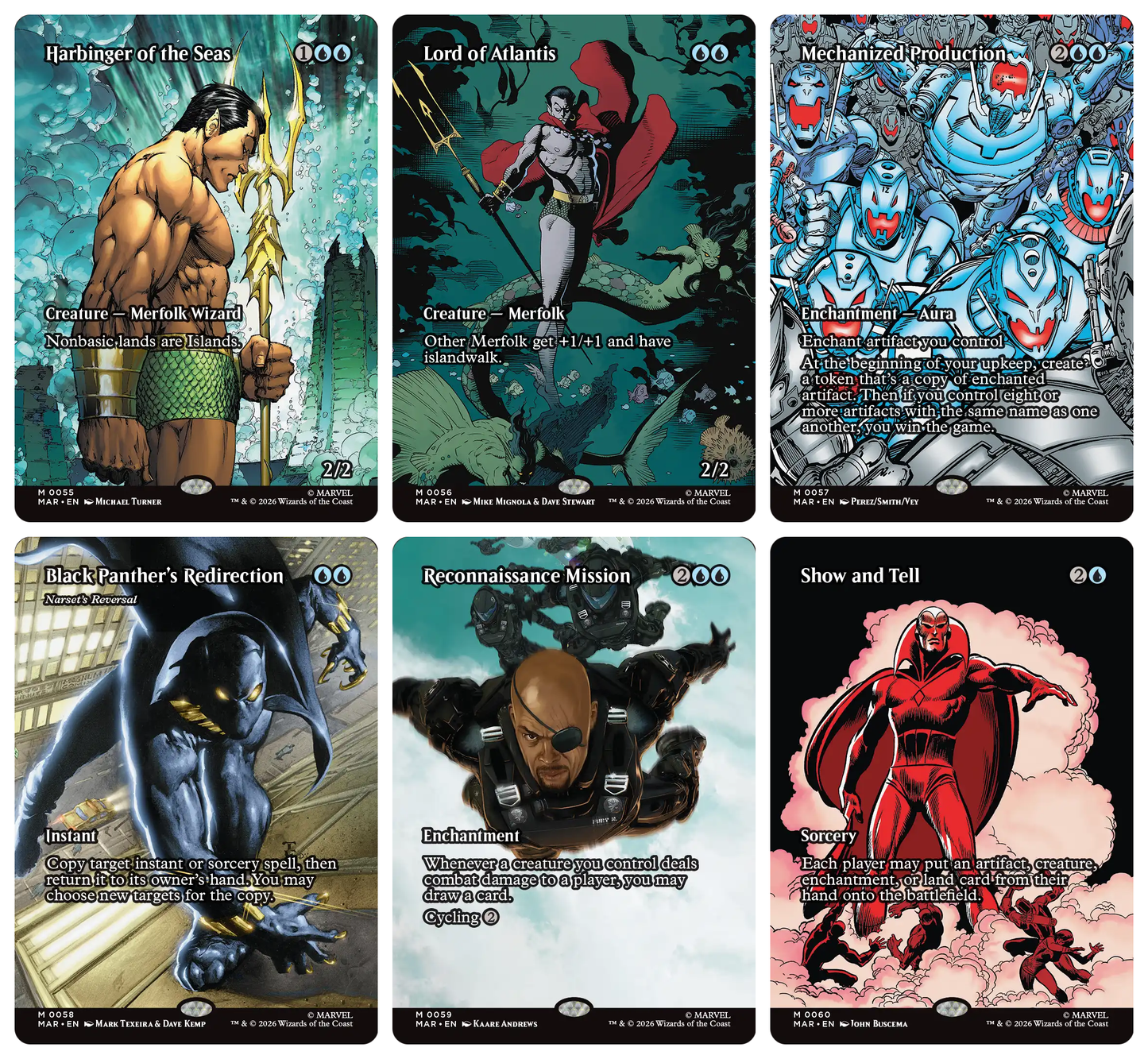 Magic The Gathering x Marvel Super Heroes Source Material  - NORMAL Complete Set of 60 Cards
