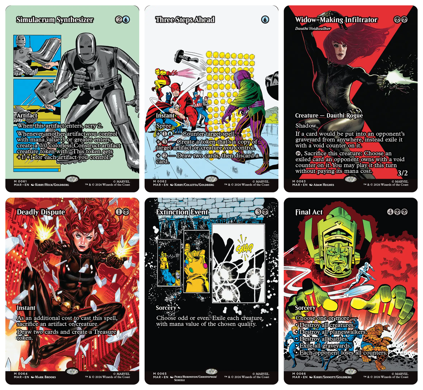 Magic The Gathering x Marvel Super Heroes Source Material  - NORMAL Complete Set of 60 Cards
