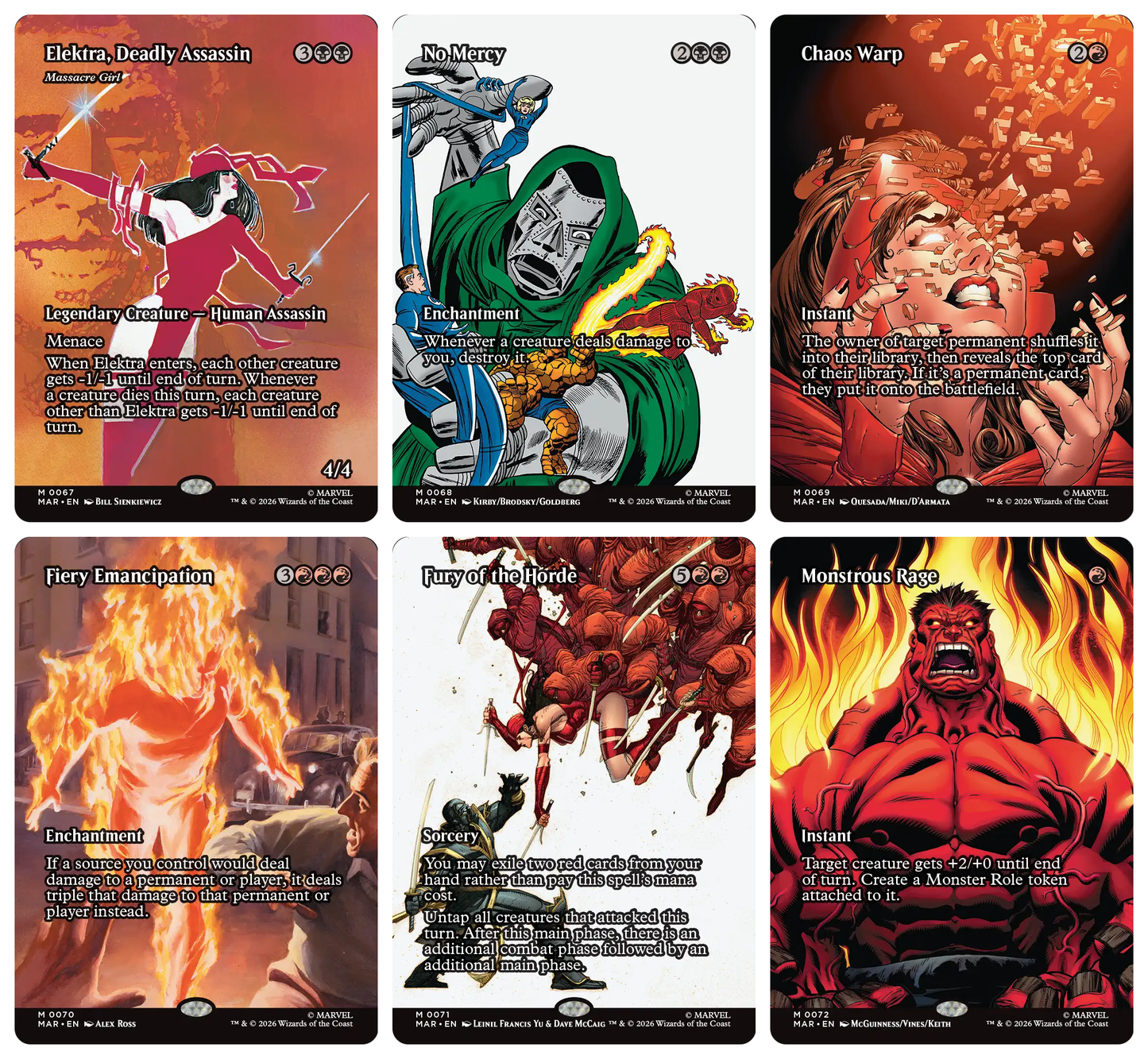 Magic The Gathering x Marvel Super Heroes Source Material  - NORMAL Complete Set of 60 Cards