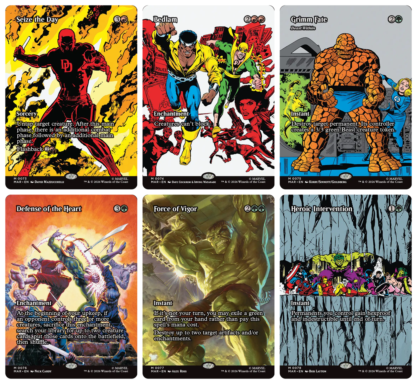 Magic The Gathering x Marvel Super Heroes Source Material  - NORMAL Complete Set of 60 Cards