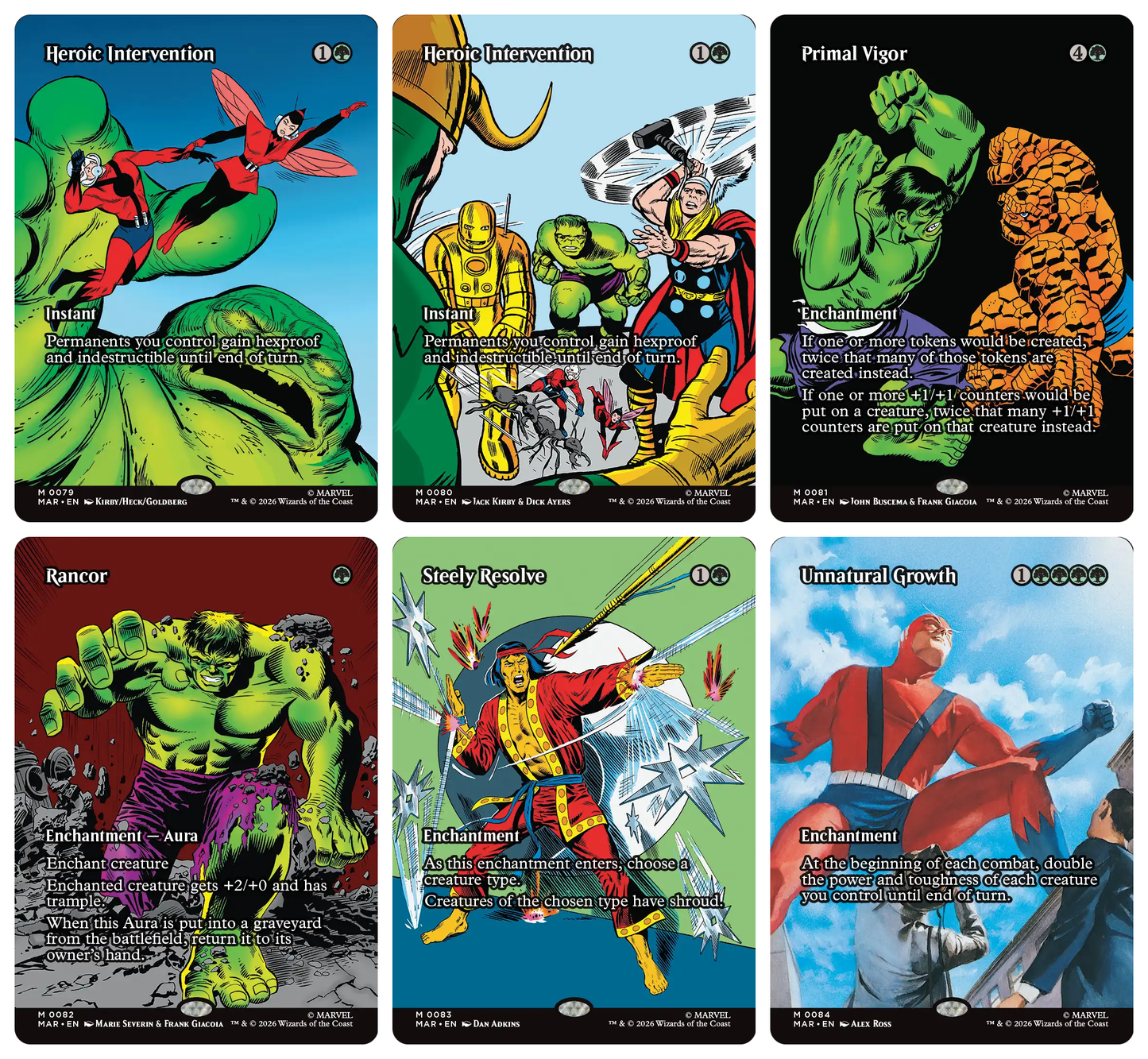 Magic The Gathering x Marvel Super Heroes Source Material  - NORMAL Complete Set of 60 Cards