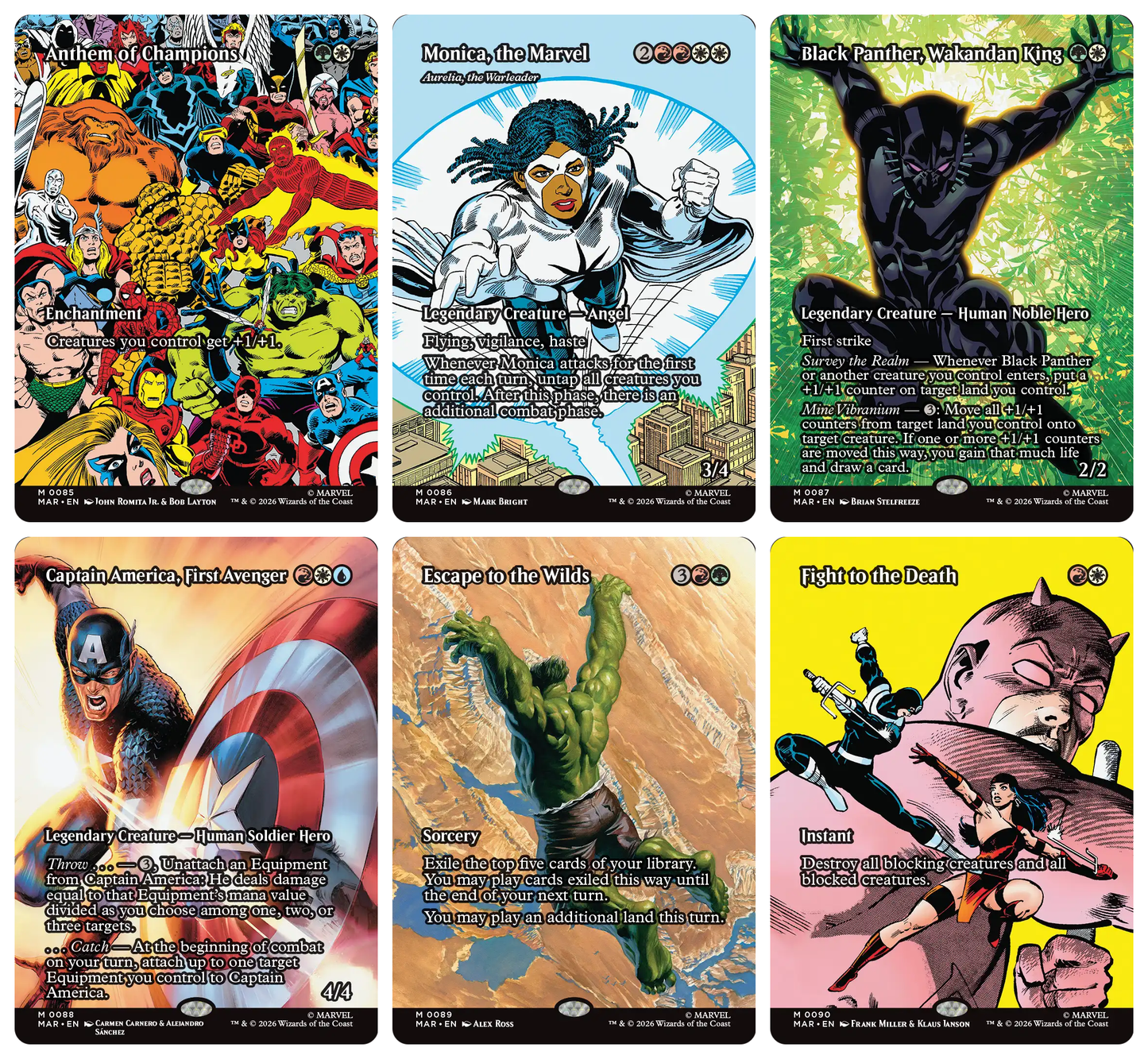 Magic The Gathering x Marvel Super Heroes Source Material  - NORMAL Complete Set of 60 Cards