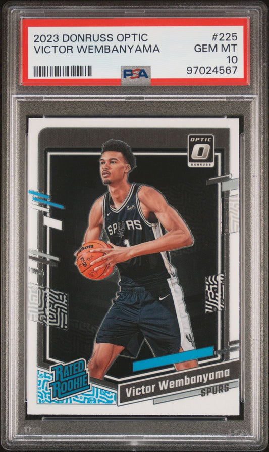 2023 Donruss Optic - Victor Wembanyama - Rookie Card - #225 - PSA Graded Card