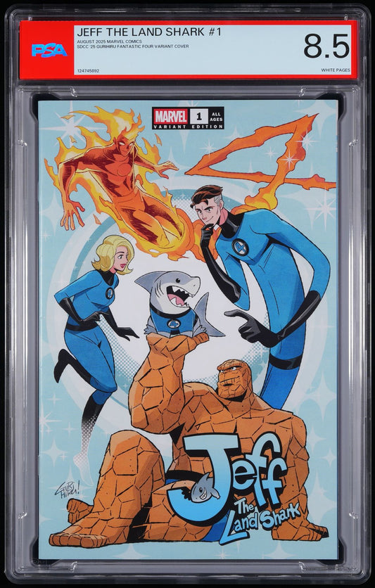 Marvel Comics Jeff the Land Shark #1 August 2025 SDCC Gurihiru Fantastic Four Variant Cover - PSA Graded Comic