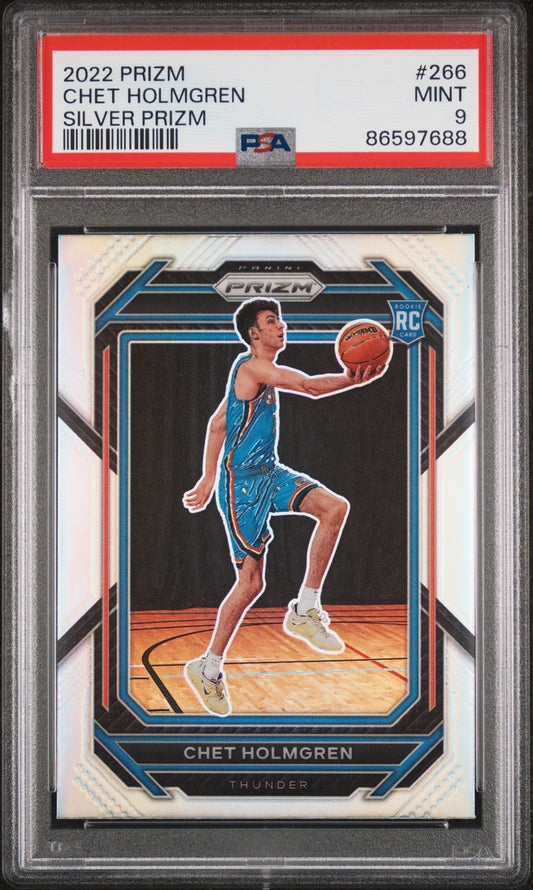 2022 Panini Prizm - Silver Prizm - Chet Holmgren #266 - PSA Graded Card