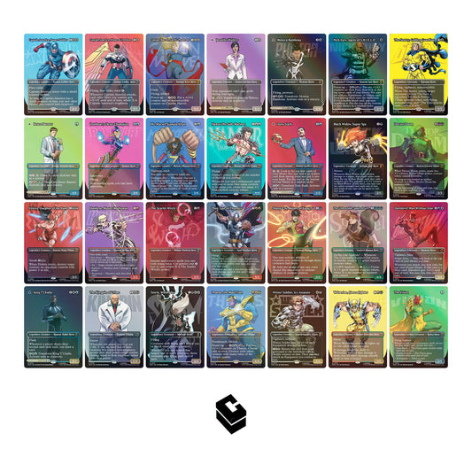 Magic The Gathering x Marvel Super Heroes - FOIL Borderless Logo 28 Card Set