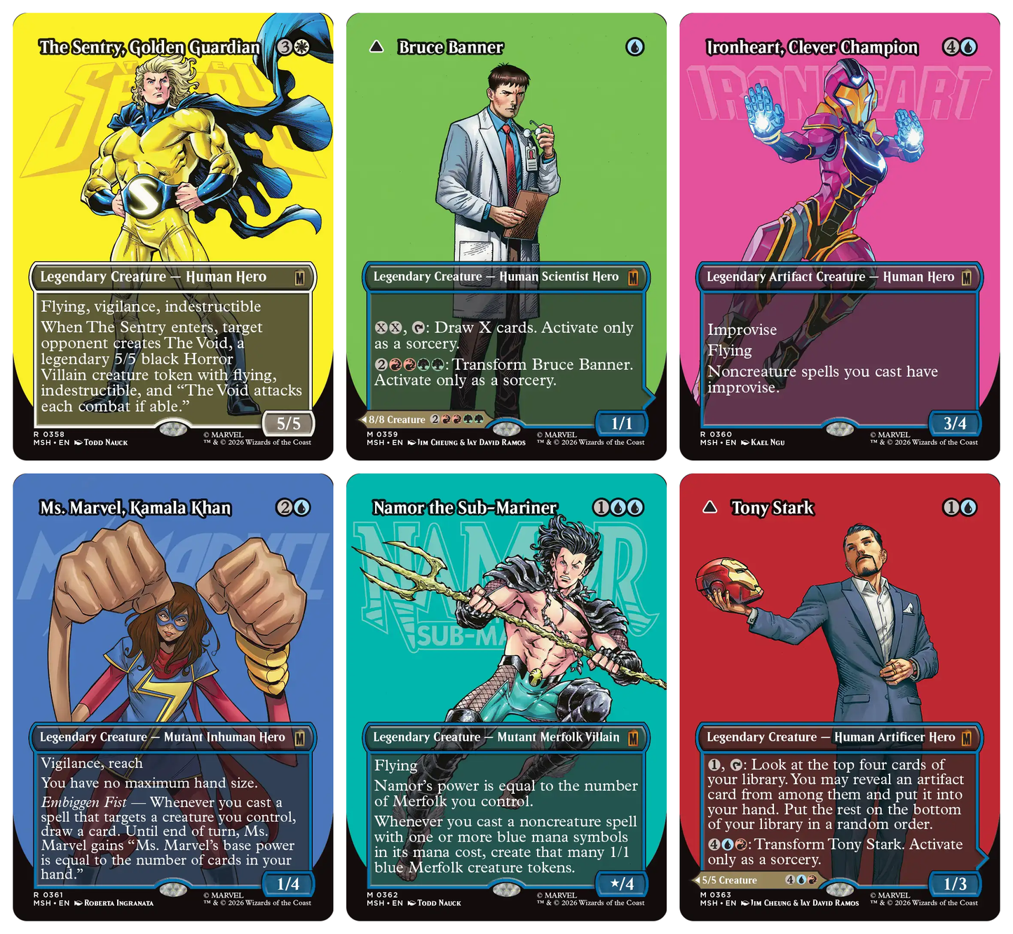 Magic The Gathering x Marvel Super Heroes - NORMAL Borderless Logo 28 Card Set