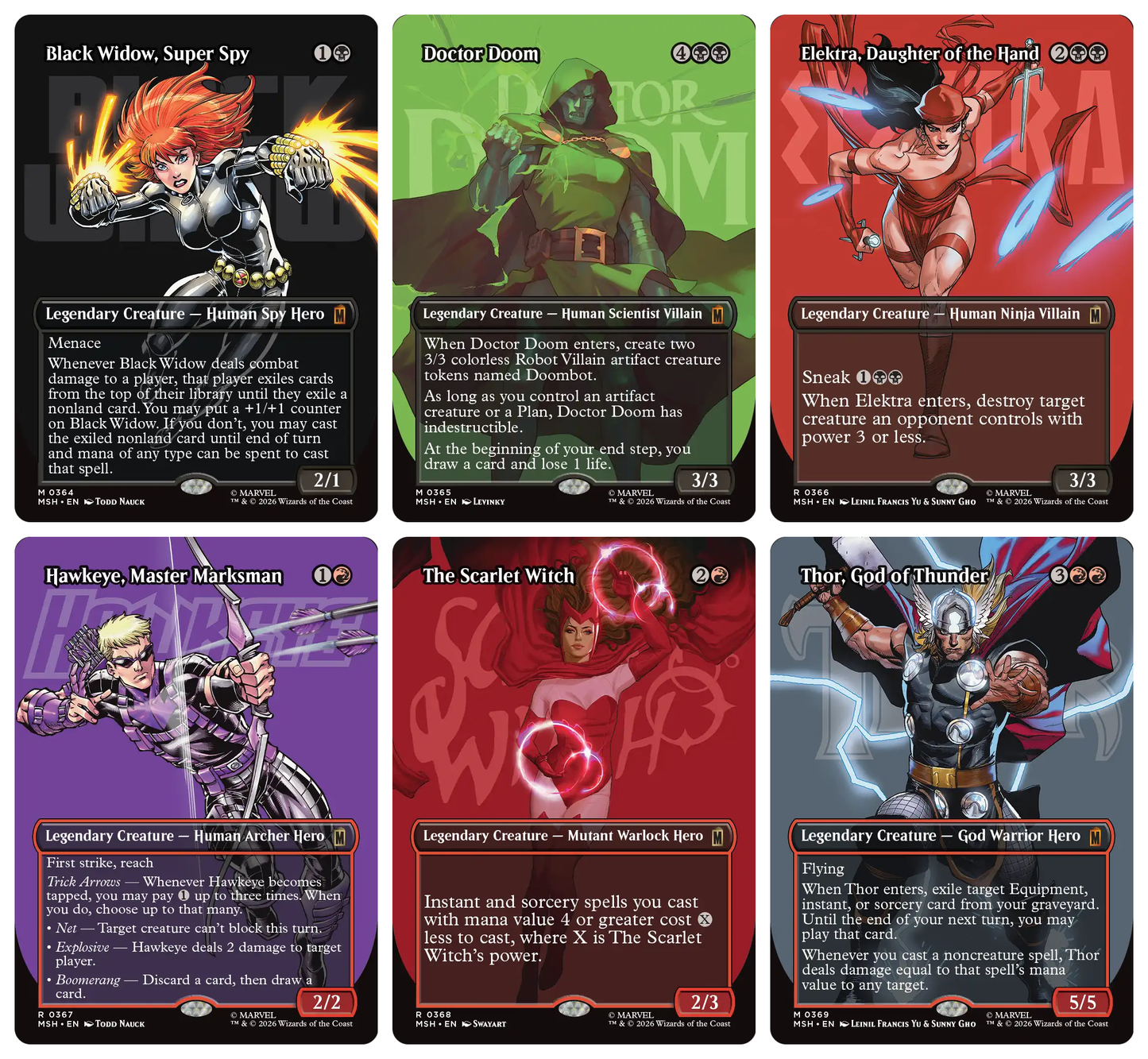 Magic The Gathering x Marvel Super Heroes - NORMAL Borderless Logo 28 Card Set