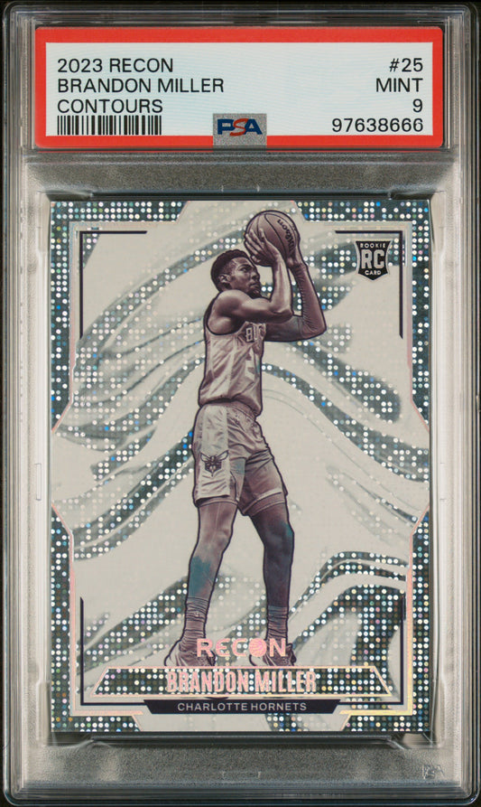 2023-24 - Panini Recon - Brandon Miller #25 RC Rookie Contours SSP - PSA 9