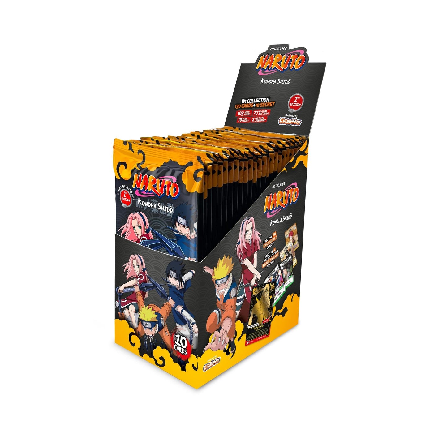 Naruto TCG - Mythos – Set 1 Konoha Shido - SDCC 2026 #133 Foil Promo + 24 Pack Booster Display Box