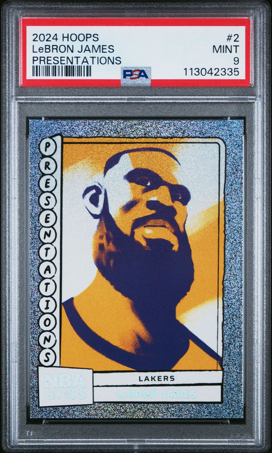 2024-25 Panini NBA Hoops - Presentations - LeBron James - #2 SSP - PSA Graded Card
