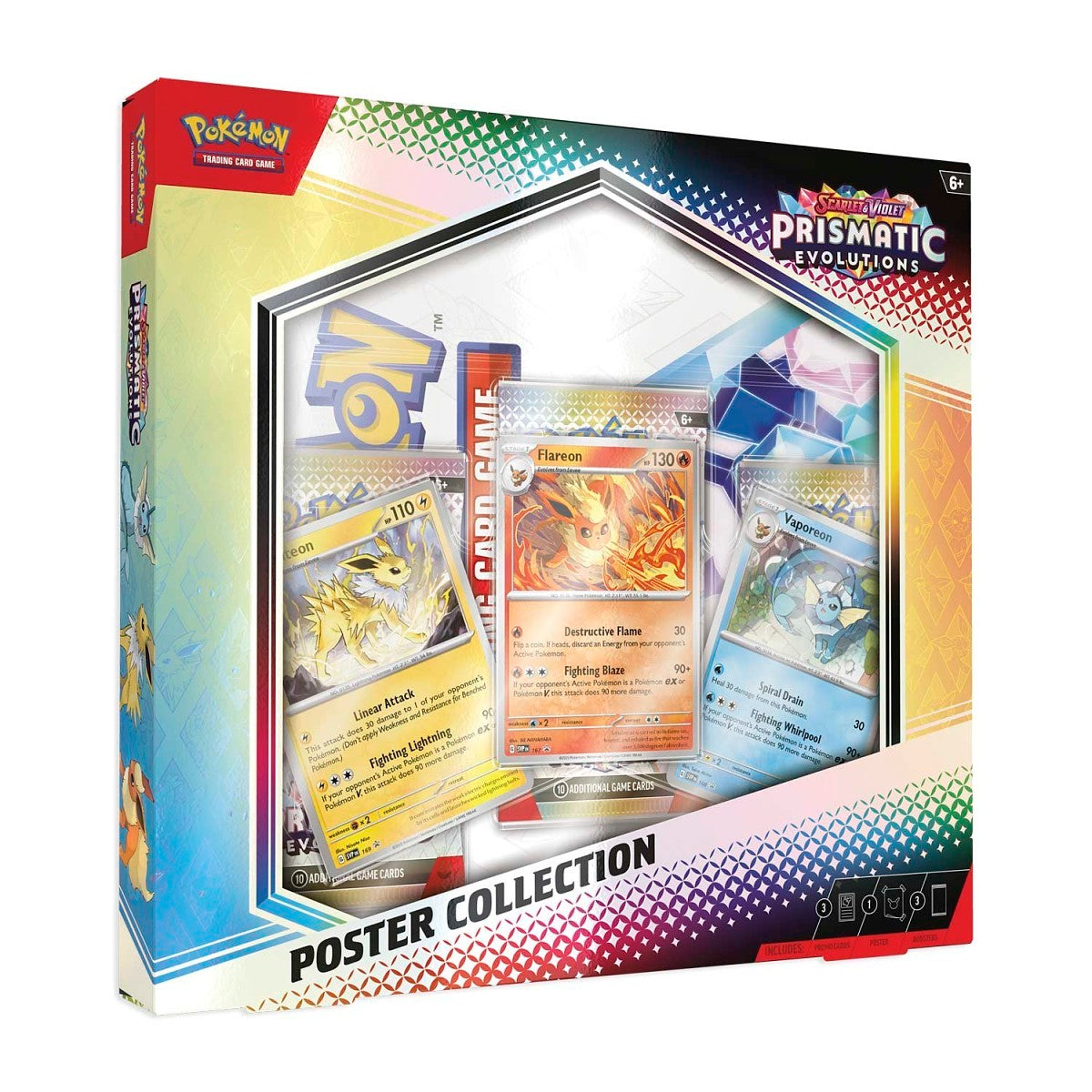 Pokemon - Scarlet & Violet - Prismatic Evolutions Poster Collection + Journey Together 3 Pack Blister BUNDLE