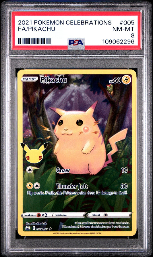 2021 Pokemon Celebrations - 005 Full Art Pikachu — PSA Graded Card