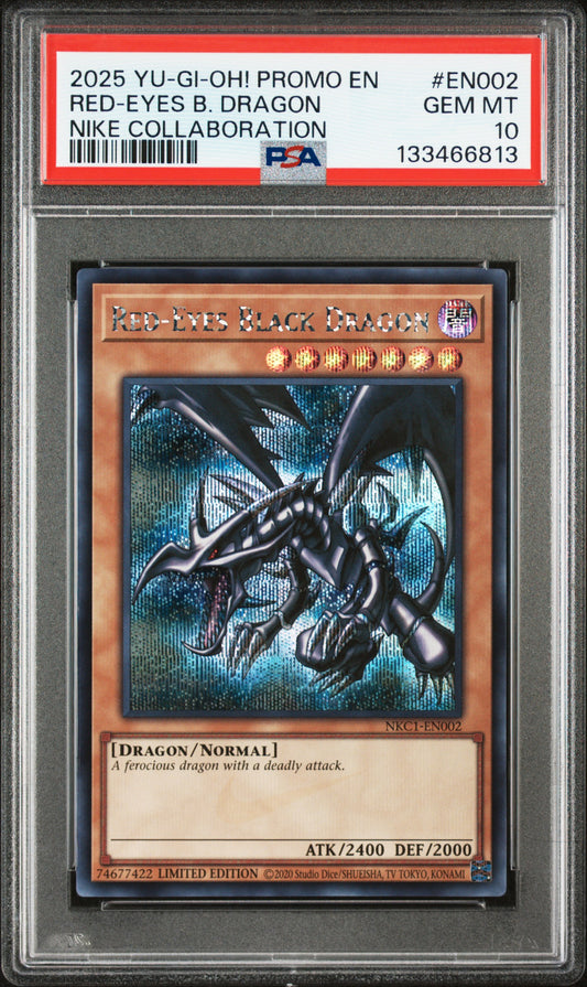 NIKE x Yu-Gi-Oh! - Red-Eyes Black Dragon 2025 Tokyo Exlusive Promo Card - NKC1-EN00 Exclusive - PSA Graded Card